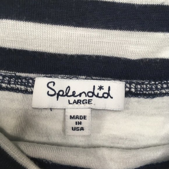 Splendid Navy & White Striped Bodycon Skirt Large - Picture 5 of 6